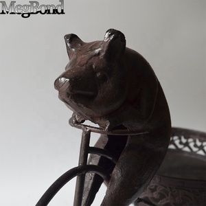 Soporte para Macetas con Forma <span class=keywords><strong>de</strong></span> Cerdo en <span class=keywords><strong>Bicicleta</strong></span>, Soporte Decorativo para Macetas <span class=keywords><strong>de</strong></span> Hierro Fundido - Product Image 4