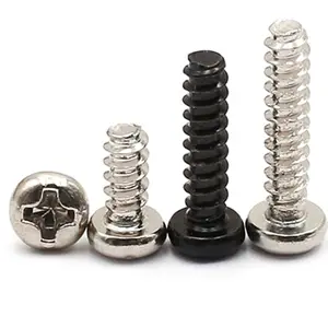 M1.6 M1.7 M2 M2.3 M3 M3.5 Phillips Cross Recessed Pan Head Plastic Thread Rolling Screw Self tapping screw for metal