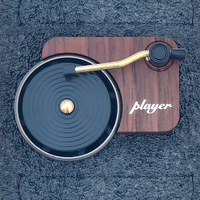 Rétro Gramophone tourne-disque solide voiture désodorisant évent Clip Y2K 2.0 décoration de voiture, modèles d'enregistrement personnalisables
