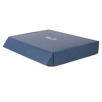 Caja de correo postal azul marino personalizada, caja de cartón plana para camisetas, cajas de embalaje de ropa, caja de envío para hombres