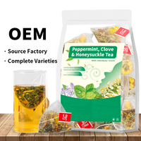 Pasokan Pabrik Teh Herbal Peppermint Kering Rempah Cengkeh Honeysuckle Rasa Alami OEM Label Pribadi