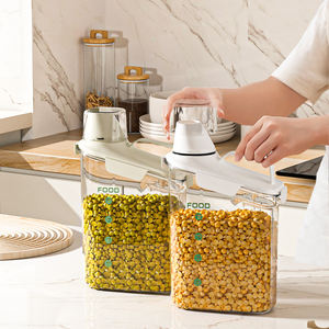 Pots en plastique élégants de stockage des aliments avec logo idéal pour les céréales et les aliments pour animaux de compagnie - Product Image 4