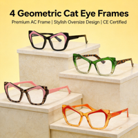 Lunettes de soleil de voyage œil de chat, optiques, haute définition, personnalisables, pour un look tendance et une mise en valeur du visage