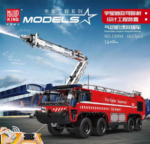 Cho Khuôn Vua 19004 Xe Cứu Hộ Sân Bay Cho Kỹ Thuật Xây Dựng Khối Kid Gạch Đồ Chơi Điều Khiển Từ Xa Xe Tải Cho Trẻ Em Của Tìm Hiểu - Product Image 3