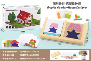 Early Spatial <strong>Thinking</strong> Educational Toy Kids Shape Matching Puzzle Board Game with Transparent <strong>Cards</strong> and Logic Challenges - Product Image 5