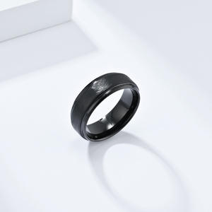 Men's Tungsten Steel <b>Ring</b> 8MM Matte Brushed Wedding Band Gold Black Silver Color Jewelry - Product Image 3