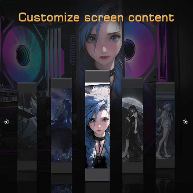 Customized LCD Screen Ocean View Room Full Tower ATX Case Water Cooling Tempered Glass Gaming Internet Cafe Mainframe Computer