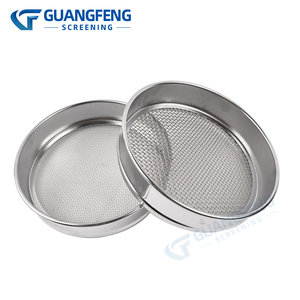 Guangfeng 8 "Dia 200mm Ensemble de tamis de test de laboratoire en acier inoxydable Technique tissée par écran soudé avec couvercle et tamis de test de sable - Product Image 2
