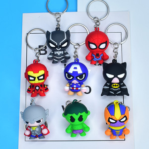 Khuyến Mại Anime Móc Chìa Khóa Cao Su PVC Phim Hoạt Hình Đáng Yêu Marvel Iron Man Spider Man Anh Hùng Keychain Túi Xách Trang Trí - Product Image 3