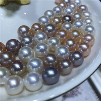 Perles de culture d'eau douce naturelles de haute qualité, demi-percées, presque rondes, 3-10 mm, en vrac, pour la fabrication de bijoux DIY