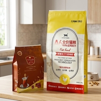 Sacs d'emballage personnalisés à fond plat pour aliments pour animaux de compagnie (chien, chat) – 1 kg, 2 kg, 3 kg, 5 kg, 10 kg, 15 kg, 20 kg