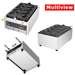 Электрическая коммерческая вафельница для вафель в форме кроксов, профессиональная машина для приготовления закусок, вафельница в форме обуви Crocs - Product Image 3