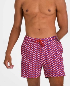 Diseñe sus propios pantalones cortos de playa Bañadores de tela de poliéster reciclado con bolsillo con cremallera Pantalones cortos de <span class=keywords><strong>surf</strong></span> para hombre - Product Image 1