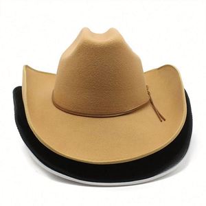 Sombreros Fedora Baratos al por Mayor, Sombrero de Vaquero Mexicano de Fieltro de Lana, Poliéster y Algodón para Hombre - Product Image 3