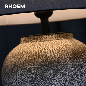 Lámpara <span class=keywords><strong>de</strong></span> Mesa RHOEM RH <span class=keywords><strong>de</strong></span> Terracota Estilo Chino, Pintada a Mano con Patina Envejecida, con Regulador <span class=keywords><strong>de</strong></span> Intensidad, Certificación UL - Product Image 6