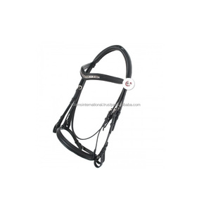 Weymouth Bride élégante en cuir de cheval de haute qualité avec logo personnalisé et bandeau en cristal pour l'équitation - Product Image 1