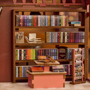 IIECREATE Kit Fai-da-Te <span class=keywords><strong>Casa</strong></span> in Miniatura Libreria K-1073, Puzzle 3D per <span class=keywords><strong>Casa</strong></span> delle Bambole in Miniatura - Product Image 3