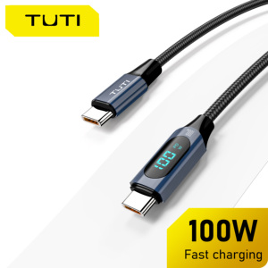 Tuti nhà máy bán hàng trực tiếp 66W sạc nhanh pd66w USB A để Loại C Cáp với LED hiển thị - Product Image 4