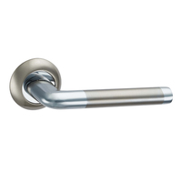 Poignées de porte à levier droit de style européen, en nickel satiné et chrome poli, deux couleurs, vente en gros SN/PC.