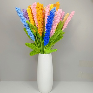 Fleurs éternelles artificielles en lavande tricotée au crochet pour la décoration intérieure, les bouquets <span class=keywords><strong>de</strong></span> fêtes et les mariages - Product Image 2