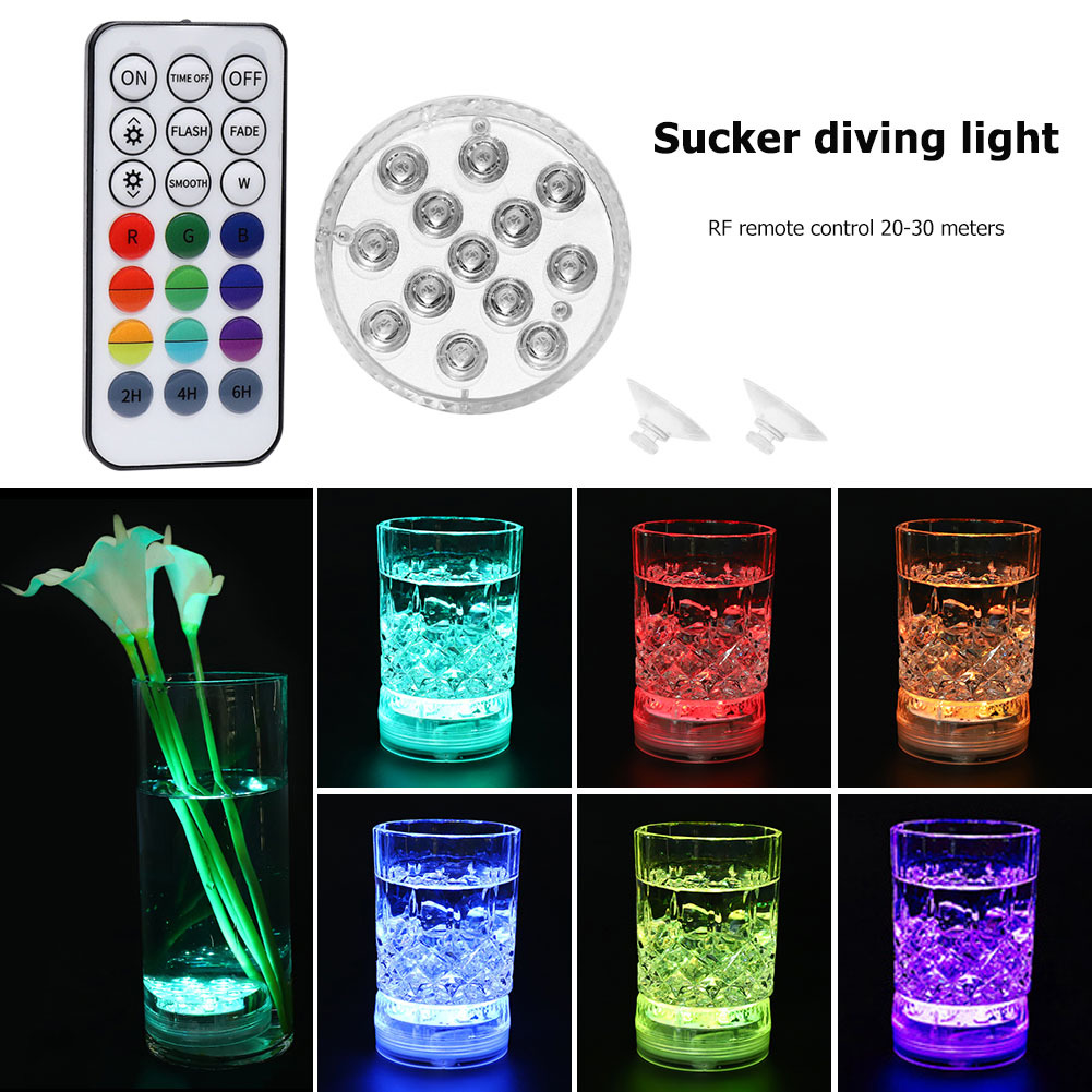 New Battery Operated Underwater Submersible Swimming Pool Led Waterproof Light for Decoration