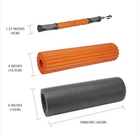 Peralatan Kebugaran Gym Rumahan Ramah Lingkungan 3 in 1 Set Foam Roller Tongkat Pijat Foam Roller untuk Pijat Otot Jaringan Dalam