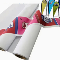 Rouleau de toile polyester économique finition mate pour encres aqueuses et éco-solvant – Idéal pour projets artistiques à petit budget