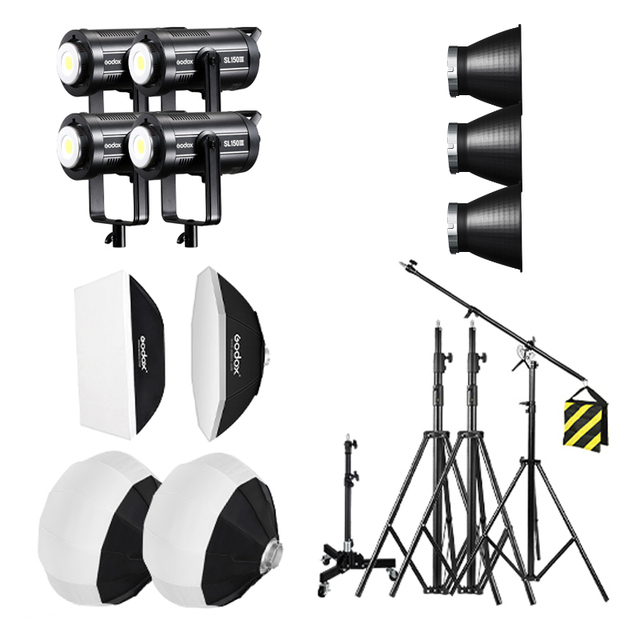 GODOX SL150W Studio Photography LED Photography Lights Frequently Illuminated Professional Photography Video Studio Lighting Kit