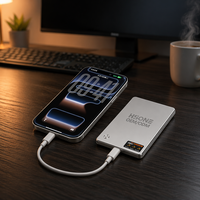Batterie externe LC18 Mag-on avec charge sans fil 15W, charge rapide PD 20W, aimant N52, écran TFT, batterie semi-solide, design fin, OEM