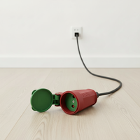 Câble d'extension de prise/prise murale DK 16A 3 broches IP44 5/10/15/20/25M avec câble étanche anti-choc (rouge + vert)