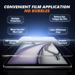 Protecteur d'écran en verre trempé transparent 9H anti-poussière personnalisé avec applicateur d'installation pour iPad Pro Air 11 12,9 pouces - Product Image 5