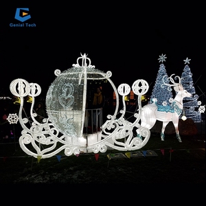 SG-SD-RT01 городской парк привлекательным светодиодный Рождественский снег садовая декоративная кружевная Рождественская подсветка для фонарь - Product Image 2