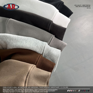 High-quality Cotton <strong>Thick</strong> <strong>Fleece</strong> Oversize 400g Heavy Weight 12 Colors Blank Custom Unisex Hoodies - Product Image 6