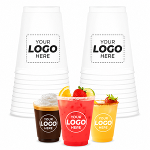 Bicchieri in Plastica Frost Flex da 16oz con Logo Personalizzato, Infrangibili e Riutilizzabili per Feste, Matrimoni ed Eventi - Product Image 1