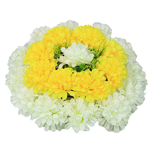 <span class=keywords><strong>Flores</strong></span> <span class=keywords><strong>de</strong></span> pascua artificiales <span class=keywords><strong>de</strong></span> seda, coronas funerarias redondas, para arreglos <span class=keywords><strong>de</strong></span> fiesta - Product Image 3