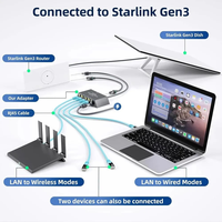 Adaptateur Ethernet 4 ports Starlink Standard 4/4X/Mini/V5 1 vers 4 pour Gen 3/V3/V4