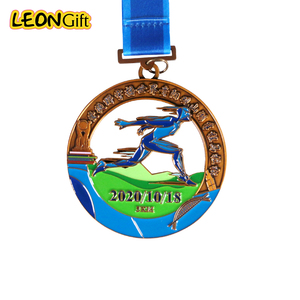 Diseña tu propia medalla personalizada de aleación de zinc, medalla de metal 3D para maratón 5K, triatlón, taekwondo, premio para finalistas de carreras deportivas con cinta. - Product Image 5
