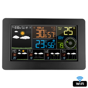 Station météo <span class=keywords><strong>WIFI</strong></span>, thermomètre, hygromètre, mesure de l'humidité extérieure, pression, vent, prévisions météorologiques numériques - Product Image 1