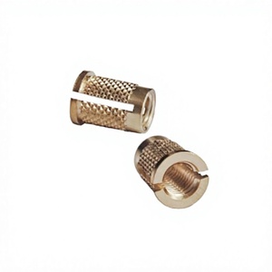 Polished Brass Knurled Expansion Insert Nuts M3 Thread Hex Head Inserts for Durable Galvanized and Industrial Applications - Product Image 2