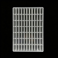 Plateau de rangement personnalisé en plastique PET transparent thermoformé pour composants électroniques ronds, piles bouton, accessoires de quincaillerie