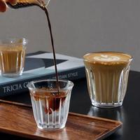 Tasse à café américaine en verre transparent de haute qualité, tasse à lait créative, simple, rétro, tasse à latte française, ustensiles de boisson