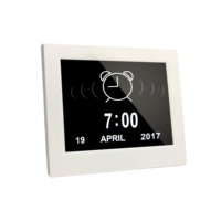 2020New Desain Mudah Untuk Membaca 7.5 inch Demensia Kalender Digital Alarm Hari Jam Untuk Orang Tua Senior berbicara jam meja