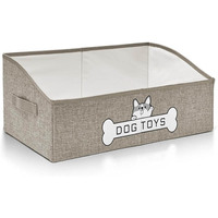 Gros Rectangle Chien Boîte À Jouets Poignée Grand Chiot Jouet Panier De Rangement Tissu Pet Fournitures Bin pour Vêtements Jouet De Stockage En Feutre