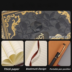 Personalizzato A5 Retro diario MAD02 addensato manuale creativo taccuino con serratura regali promozionali aziendali - Product Image 3