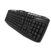 KB250-teclado con cable, cómodo, de tamaño completo, ultrafino, 12 teclas Multimedia, para oficina