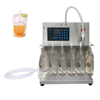 Machine de remplissage semi-automatique de poche de bec numérique pour la commande pneumatique de bouteilles de lait de soja de jus avec des composants de noyau de moteur