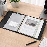 Carpeta de Anillas de Plástico Personalizada con Bolsillo Frontal Transparente, Cubierta con UV Localizado a Todo Color para Documentos, Catálogos y Archivos de Oficina