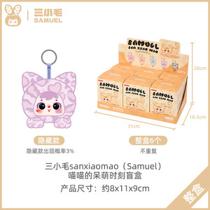 6 Pezzi Scatole a Sorpresa Misteriose Samuel Cat Peluche Ciondolo Portachiavi Statuetta Personaggi <span class=keywords><strong>Anime</strong></span> Collezione Unica - Product Image 6
