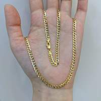 Collier chaîne à maillons bicolore en or 18 carats de style brésilien orthodoxe populaire - Bijoux de luxe tendance