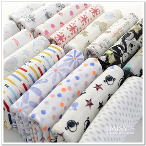 Tela de franela de algodón 100% para decoración de ropa de bebé, tejido orgánico con estampado de flores para manualidades y fiestas - Product Image 3